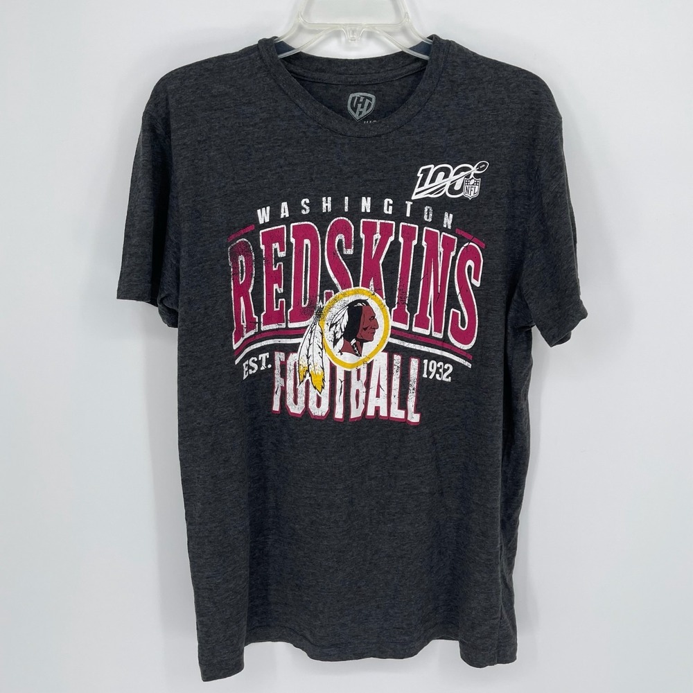 Hands High Men's Gray Washington Redskins Football NFL 100‎ T-Shirt Size L